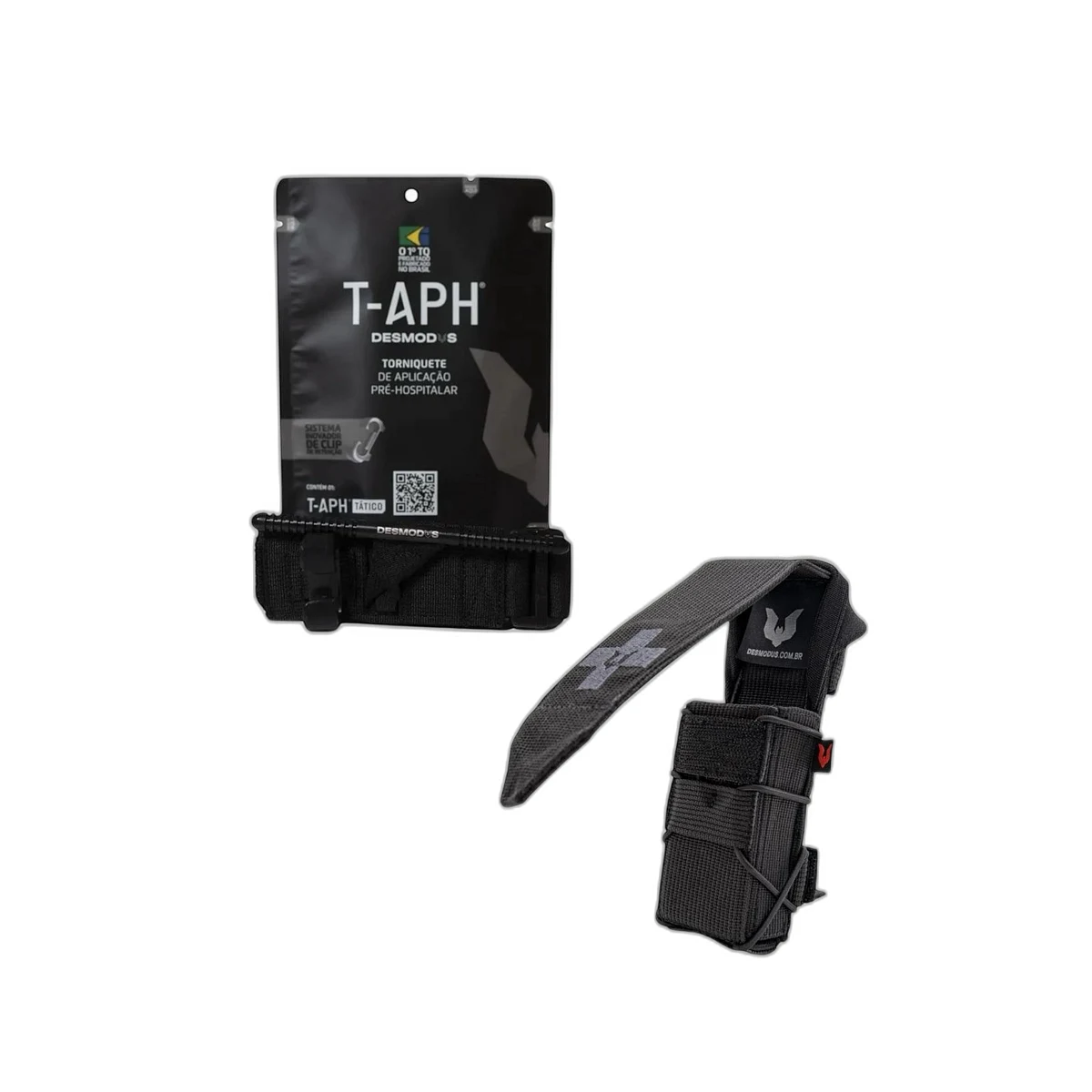 KIT TORNIQUETE + PORTA TORNIQUETE DESMODUS - PRETOS