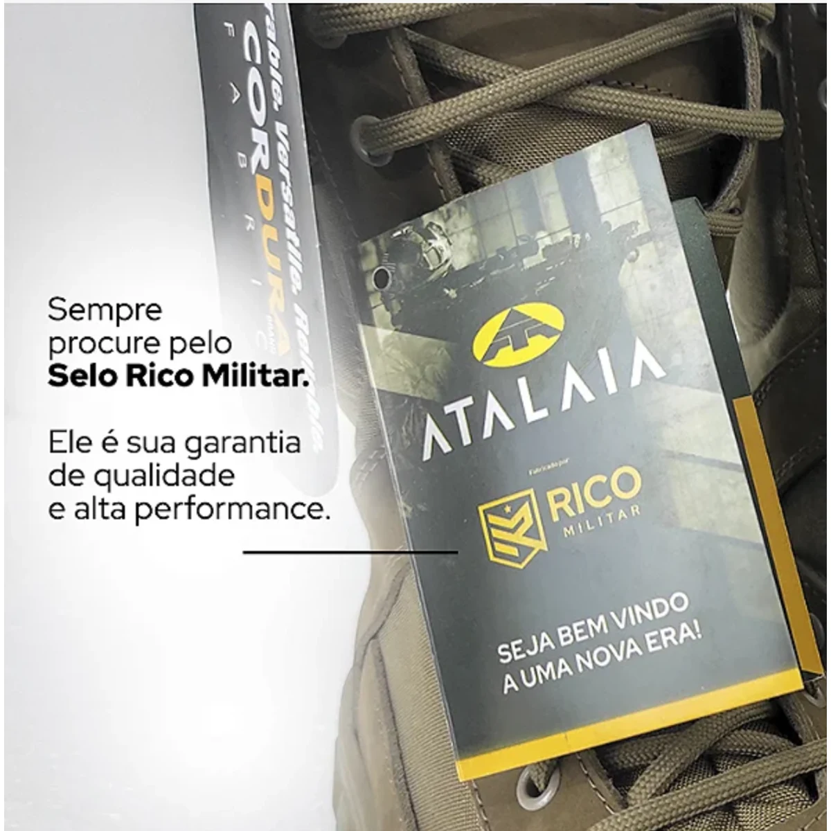 COTURNO ATALAIA DA RICO MILITAR SÉRIE OURO - COM ZIPER